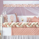 Ver imagem 1 de Kit Berço Safari Menino 11 Peças Estampado de Bichinhos + Naninha:rose