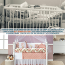 Ver imagem 4 de Kit Berço Safari Menino 11 Peças Estampado de Bichinhos + Naninha:rose