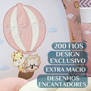 Ver imagem 3 de Kit Berço Safari Menino 11 Peças Estampado de Bichinhos + Naninha:rose
