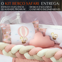 Ver imagem 2 de Kit Berço Safari Menino 11 Peças Estampado de Bichinhos + Naninha:rose