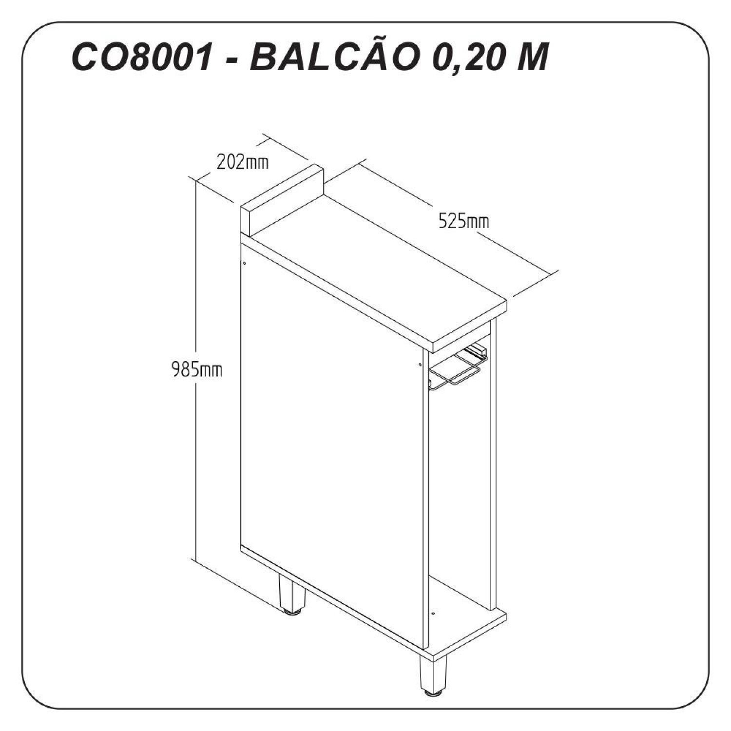 Nicho Toalheiro 20cm Gaia   - 3