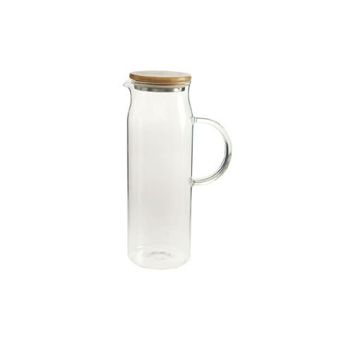 Jarra De Servir Com Tampa de Bambu 1500Ml - YOI