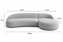 Ver imagem 3 de Sofá 290cm para Sala de Estar Cinza Aiko