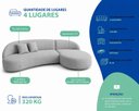 Ver imagem 4 de Sofá 290cm para Sala de Estar Cinza Aiko