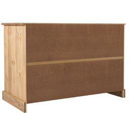 Balcão Buffet de Madeira Maciça com 3 Portas e 3 Gavetas Marrom Antique - 8