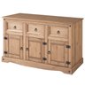 Balcão Buffet de Madeira Maciça com 3 Portas e 3 Gavetas Marrom Antique - 1
