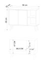 Ver imagem 2 de Balcão Multiuso Buffet Mila Moderno Maderatto Móveis:Freijó/Branco