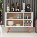 Ver imagem 3 de Balcão Multiuso Buffet Mila Moderno Maderatto Móveis:Freijó/Branco