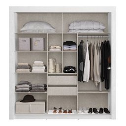 Guarda-roupa Herval Ph1681 Cor Branco De Mdp Com 3 Portas Corrediças - 2