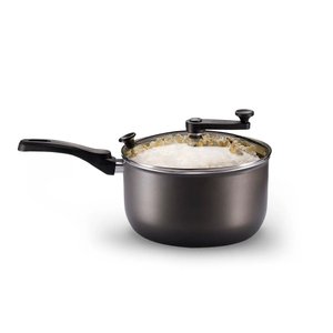 Pipoqueira Antiaderente 3,6l Grafite com Tampa Transparente Tvt Mta