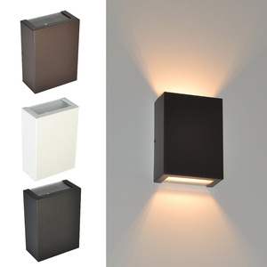 Luminária Arandela Alumínio G9 Interno/Externo Com Efeito Luminoso Parede/Muro - 6207 - Marrom Textu