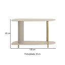 Ver imagem 3 de Aparador Olimpo 2 Prateleiras Off White - Linea Brasil