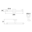 Ver imagem 2 de Toalheiro / Papeleira Dupla Lorenzetti Loren Loft Square 2022 B83 Preto