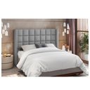 Ver imagem 7 de Kit Cabeceira Cama Box Casal 140cm Paris com Puff Recamier Itália Veludo Cinza - Lyam