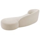 Ver imagem 2 de Divã Recamier Orgânico França 180cm Lado Direito Linho Adj Decor Bege