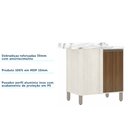 Ver imagem 6 de Balcão Canto Reto de Cozinha com Tampo 95 Cm 1 Porta de Abrir 1 Prateleira Linea Luciane Móveis