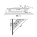 Ver imagem 5 de Rack Suspenso Aparador Bancada Estante de Canto para Computador Monitor Branco