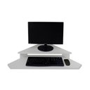 Ver imagem 2 de Rack Suspenso Aparador Bancada Estante de Canto para Computador Monitor Branco