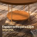 Ver imagem 6 de Mesa de Centro Redonda MDF Pés Metálicos Mia Cinamomo H01 - D’Rossi