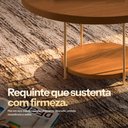 Ver imagem 7 de Mesa de Centro Redonda MDF Pés Metálicos Mia Cinamomo H01 - D’Rossi