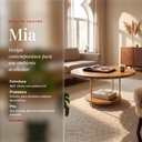 Ver imagem 2 de Mesa de Centro Redonda MDF Pés Metálicos Mia Cinamomo H01 - D’Rossi