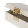 Caixa Decorativa Bege e Dourado 25,5x18,5x10,5cm - 2