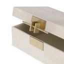 Ver imagem 2 de Caixa Decorativa Bege e Dourado 25,5x18,5x10,5cm