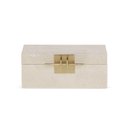 Ver imagem 1 de Caixa Decorativa Bege e Dourado 25,5x18,5x10,5cm