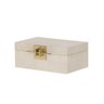 Caixa Decorativa Bege e Dourado 25,5x18,5x10,5cm - 3