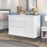 Cômoda com 1 Porta e 3 Gavetas 100% MDF Melinda Branco - 1