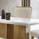 Ver imagem 5 de Conjunto Sala de Jantar Mesa Tampo MDF Irlanda 4 Cad Dublin Marrom/Animale Chocolate/Offwhite/Imbuia