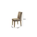 Ver imagem 4 de Conjunto Sala de Jantar Mesa Tampo MDF Irlanda 4 Cad Dublin Marrom/Animale Chocolate/Offwhite/Imbuia