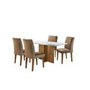 Ver imagem 2 de Conjunto Sala de Jantar Mesa Tampo Mdf Irlanda 4 Cadeiras Dublin