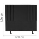 Ver imagem 3 de Cabeceira Cama Box Queem Estofada Grécia 160 Cm Linho:preto