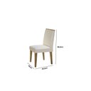 Ver imagem 4 de Conjunto Sala de Jantar Mesa Tampo MDF Irlanda 4 Cad Dublin Marrom/Veludo Creme/Off White/Imbuia