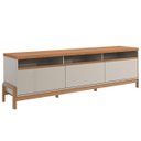 Ver imagem 4 de Rack Bancada com Painel para Tv de até 75" em Mdf Line Off White/jequitiba