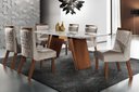 Ver imagem 1 de Sala de Jantar Completa com 6 Cadeiras 1,80x0,90 - Atena - Lj Móveis