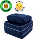 Ver mais imagens de Puff Multiuso 3 em 1 Solteiro D33 Azul com Travesseiro BF Colchões