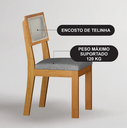 Ver imagem 2 de Mesa Redonda Mdf sem Vidro 1,08m 4 Cadeiras Flora Leifer