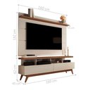 Ver imagem 2 de Home para TV Home Luna para TV 60 Polegadas 160cm MDP Off White Freijó
