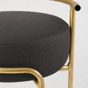 Ver imagem 3 de Puff Evans Metal Gold Couríssimo Preto