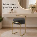 Ver imagem 4 de Puff Evans Metal Gold Couríssimo Preto