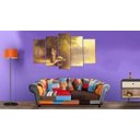 Ver imagem 2 de Quadro Decorativo Mosaico 5 Peças Mod340 Paisagem Jesus Lago