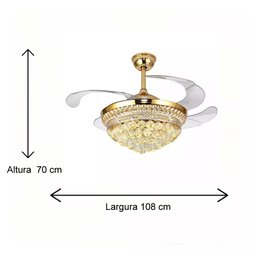 Ventilador de Teto Retrátil com Controle Remoto - Cge-516g (110v) - 2