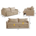 Ver imagem 3 de Sofá sem Caixa Retrátil e Reclinável 1,65m com Molas Maísa Suede Adonai Estofados