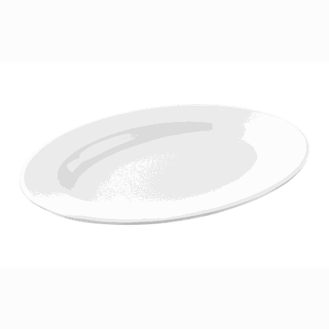 Travessa Oval Rasa Pasta 25x18.5x2cm Branco Haus