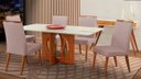 Ver imagem 1 de Mesa de jantar + 6 cadeiras Roma Anatômico tampo 180 cm off