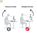 Ver imagem 2 de Suporte Base Nicho Mesa para Monitor de Madeira Escritório - Branco