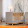 Berço Minicama Infantil Americano Grade Fixa Regulagem de Altura Mdf Biscoito Permobili Fendi/ - 8