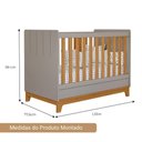 Ver imagem 3 de Berço Minicama Infantil Americano Grade Fixa Regulagem de Altura Mdf Biscoito Permobili Fendi/